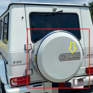 Mercedes Benz W463 G Class Jeep Spare Tyre Cover + Emblem