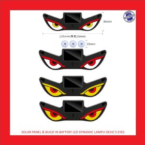 LAMPU LED DYNAMIC DEVIL'S EYES BERTENAGA SURYA DAN BATERAI BUILD IN UNTUK SEGALA MOBIL